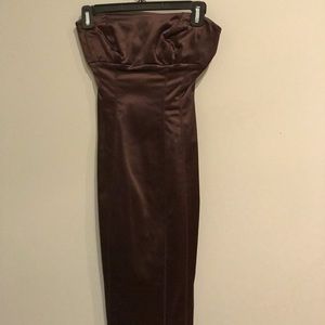 Bebe Chocolate Strapless Dress
